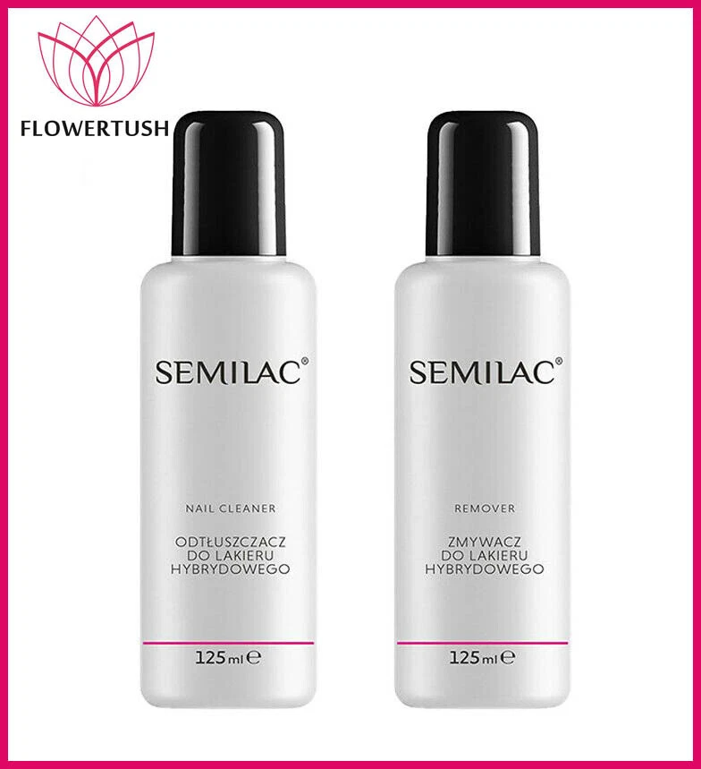 Semilac Nail Gel Polish Remover + Cleaner Set 125 ml
