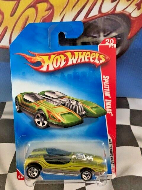 Hot Wheels 2008 Web Trading Cars 20/24 096 Splittin' Image Light GREEN 5SP