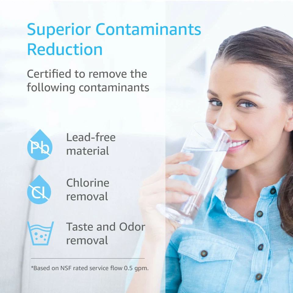 Replacement FQROPF Reverse Osmosis Under Sink Water Filter 2 Pack by AQUA CREST - Image 3 of 4