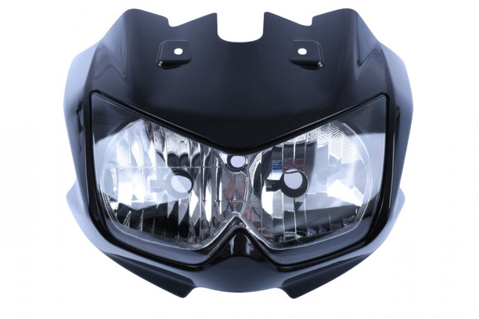Phare et carénage frontal noir Kawasaki Z1000 pour réparer une face avant cassée