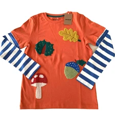 Mini Boden Fun & Unique Appliqué “Bouclé Cotton” Shirt – 11–12 Years. Great Gift
