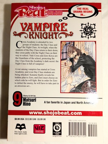 Vampire Knight Manga Comic Books by Matsuri Hino, English, Vol. 1-10, Like New - Picture 19 of 21