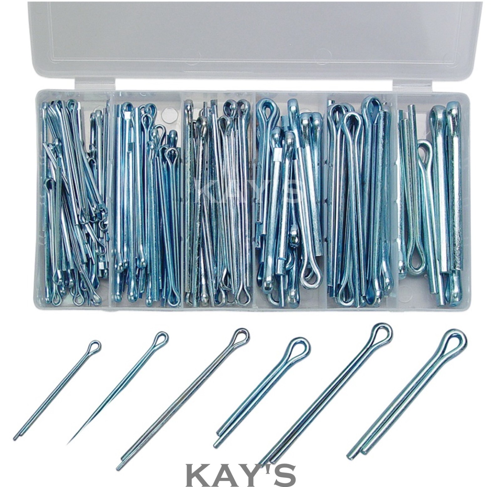 144 Piece Cotter Pin Assortment Split Retaining Pins Large Sizes 3.2mmØ - 8mmØ