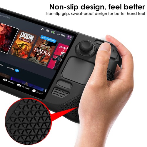 Silicone Console Cover for Steam Deck Game Case ShockProof with Screen Protector - Picture 4 of 21