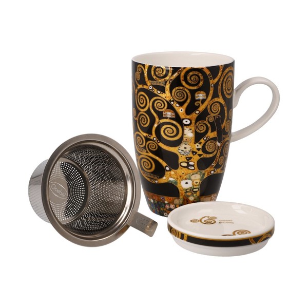 Goebel Artis Orbis Gustav Klimt Teetasse Mit Deckel Und Sieb Lebensbaum-image