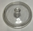 Pyrex Corning P-81-C Round Lid Clear Glass 6" Knob Handle Replacement Lid Only