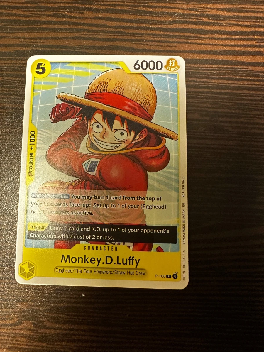 Monkey.D.Luffy P-106 One Piece Promotion Cards | eBay