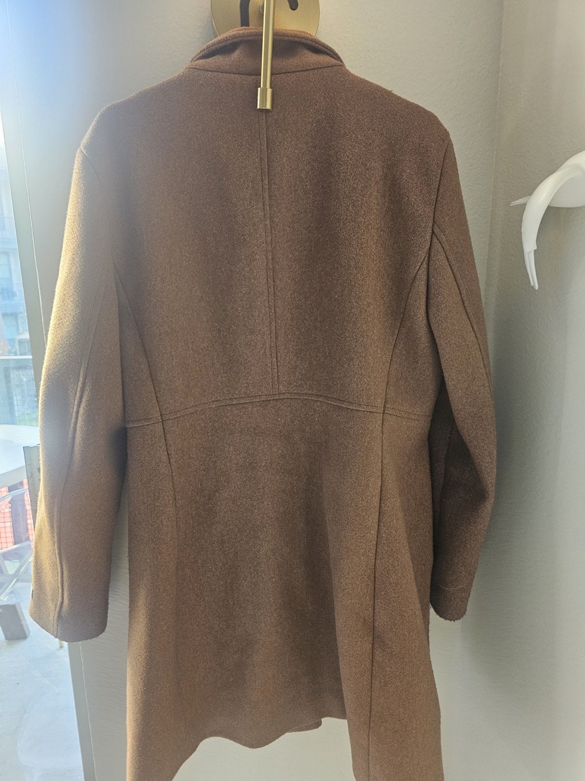 Calvin Klein Button Front Collared Lined Brown Mi… - image 5