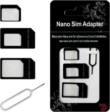 Nano SIM Card Adapter, Converter Kit Nano to Micro Sim/Standard with Tray Eject