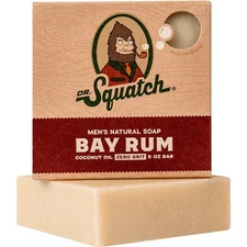 Dr. Squatch All Natural Bar Soap For Men With Zero Grit, Bay Rum
