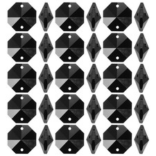 PATIKIL K9 Crystal Octagon Beads 2 Holes Pendants, 100 Pack 14mm Chandelier P...