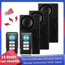 110dB Wireless Door Window Vibration Alarm Anti Theft Security Alarm Remote