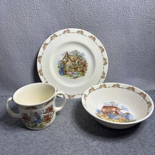 Royal Doulton Vintage  Bunnykins  Bone China, 3 Piece Set Plate, Bowl  Cup