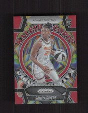 2025 Panini Prizm WNBA #8 Saniya Rivers Kaleidoscopic RED /99
