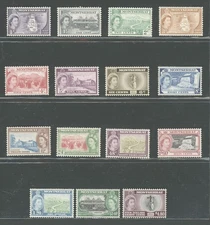 1953-62 Montserrat, Stanley Gibbons No. 136a-149 - 15 value series - MNH**