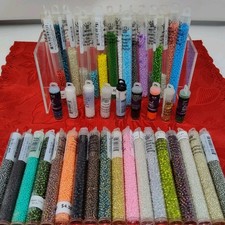 Huge Lot Of 45 Miyuki's Seed Beads Brand New N Opened Different Sizes N Colors