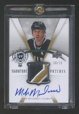 2007 THE CUP MIKE MODANO AUTOGRAPH 3 COLOR PATCH LOGO BEAUTIFUL #ED 30/75   RARE