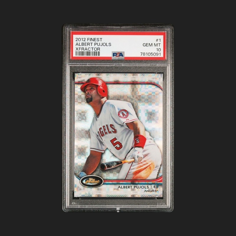 2012 Topps Finest X-Fractor #1 Albert Pujols PSA 10 Gem Mint Angels