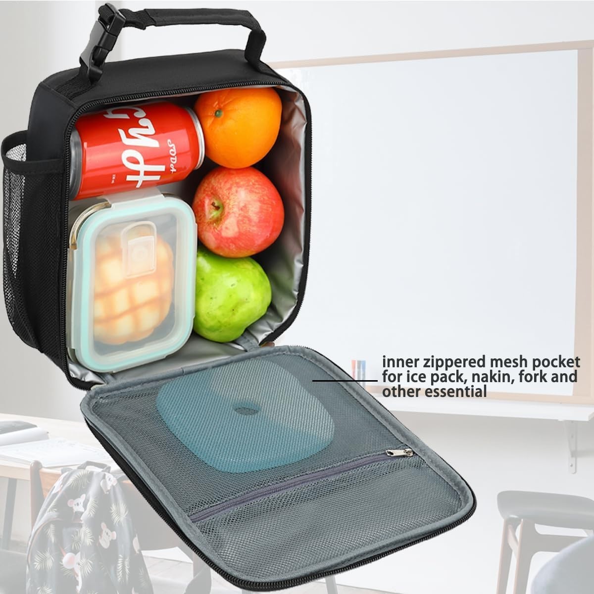 Lunch Box for Kids Boys Girls Men Women, Insulated Small Soft Cooler Lunch Ba...