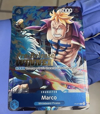 Marco P-071 (Two Legends Pre-Release Winner) - One Piece Near Mint Promo Card