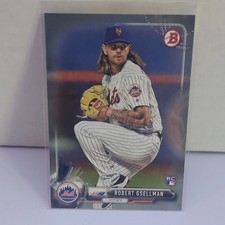 2017 Bowman Topps Robert Gsellman Rookie #34 New York Mets MLB Baseball Card. rookie card picture