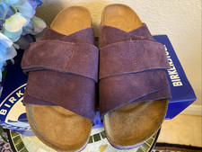 Birkenstock NWB Kyoto Wine Suede Leather Narrow Width Size 39 US 8-8 1/2