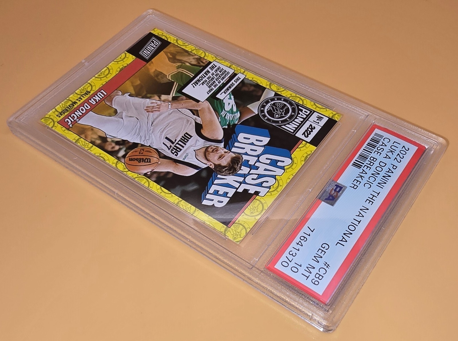 Luka Doncic PSA 10 #'d Low Pop 2022 Panini The National Case Breaker #CB9 Graded view 9