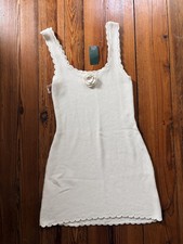 NEW Wild Fable Off White Rosette Mini Sweater dress size medium