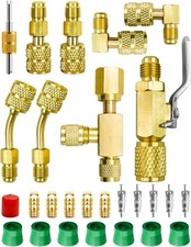 24Pcs R410A Mini Split Adapter for Gauges, Refrigerant Hose Adapter...