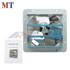 14 Inch Shutter Exhaust Fan Aluminum Wall Mounted Greenhouse Garage High Speed