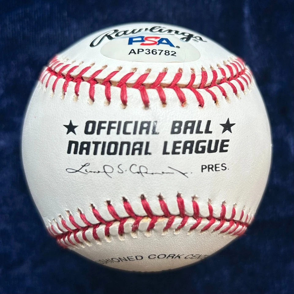 Warren Spahn "HOF 73" Signed Official American League Baseball. PSA - Image 2 of 2