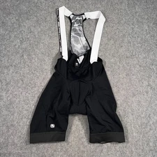 Giordana Active Black White Padded Bib Cycling Biking Bike Shorts Men's Size 2XL