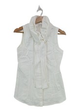 VAN LAACK ärmellose Bluse Damen Bluse Gr. DE 34 weiß Casual-Look