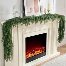 2Pcs 6FT Norfolk Pine Garlands Realistic Real Touch Winter Xmas Garland New