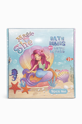 Magic Shell Bath Bomb Gift Set for Kids 9 Pack Bath Bombs with Little Mermaid 