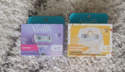 Lot of 2 - Gillette Venus Contour & MoistureGlide 5 Blades - 8ct Total