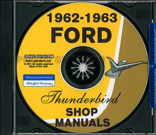 1962 1963 Ford Thunderbird CD Shop Manual T bird Repair Service includes wiring