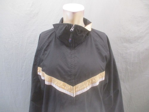 FILA Size L Mens BLK Full Zip Stand Collar Zip Pocket Waterproof Windbreaker 070 - Picture 2 of 8