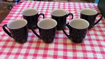 Denby Elements schwarz 6 x Tassen