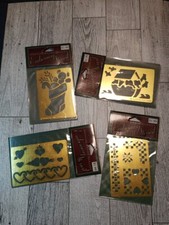 Darice Embossing Stencils Genuine Brass Quality Set Of 4 Homemade Cards Crafts
