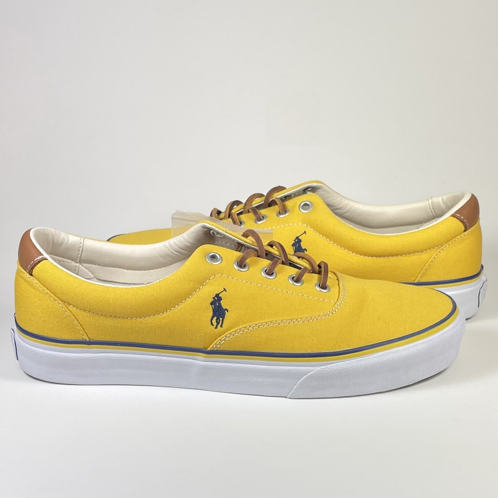 Polo Ralph Lauren Keaton Sneaker in tela con lacci pony giallo senape uomo taglia 10