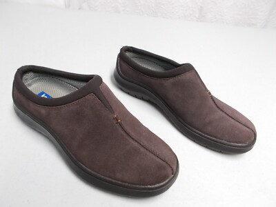 KEDS Women's Brown Brushed Leather/Mesh Mules Slip On Shoes