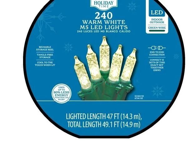 Holiday time led warm white m5 lights deals