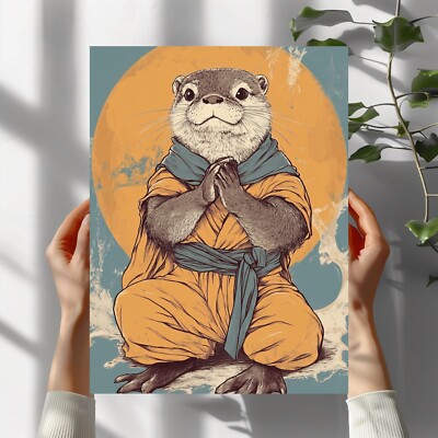 Otter im Anime Style Poster Schöne Wanddeko Dekoration