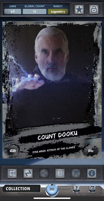Topps Star Wars Digital Card Trader Gallery Black Count Dooku LEGENDARY 15cc!!