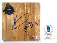 SERGE IBAKA SIGNED TORONTO RAPTORS FLOORBOARD 2019 NBA BASKETBALL CHAMPIONS BAS