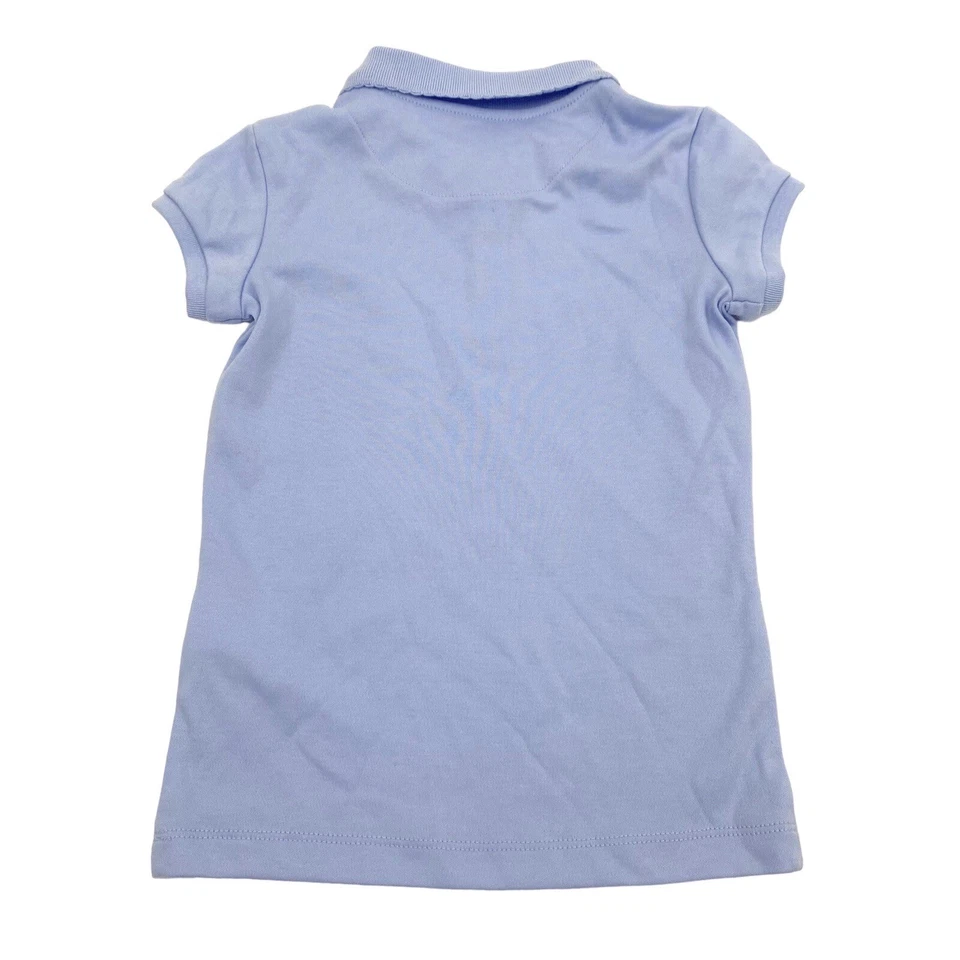 Chaps Girls Size M 5 School Uniform Short Sleeve Polo T-Shirt Blue NWOT - Image 2 of 4