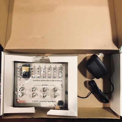 Quest Technology NHA-1001 6 x 6 Telephone-CATV/Coax Splitter Residential System