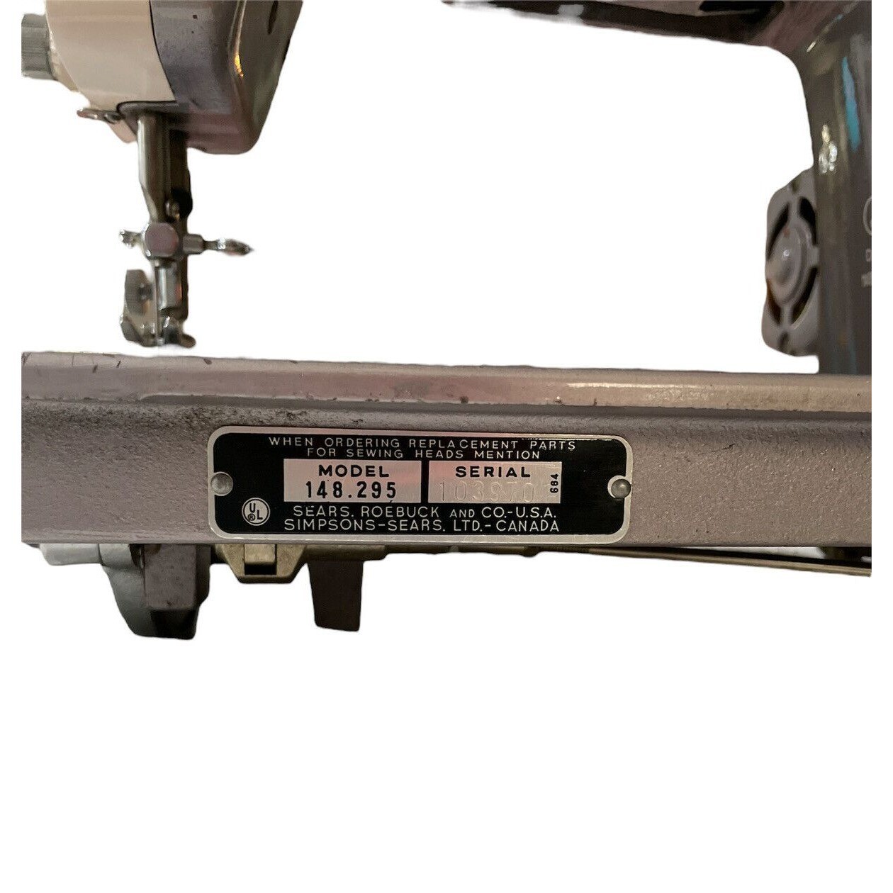 Vintage Sears Kenmore Sewing Machine 148.295 w/Foot Pedal WORKS eBay