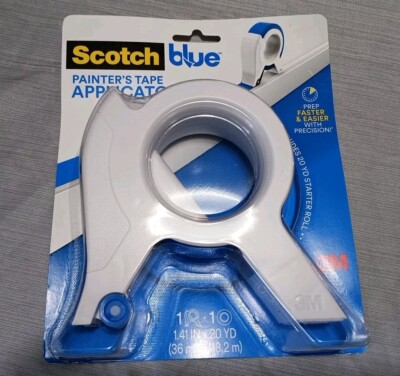 ScotchBlue TA3-SB Painter's Tape Applicator, Blue, with 1 Starter Roll 1.41 in.